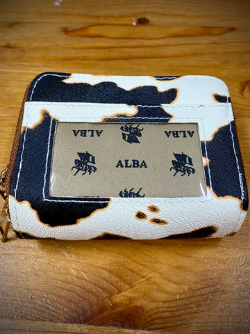 TRENDY COMPACT WALLET-COW PRINT