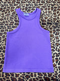 RIBBED CROPPED TANK-PURPLE